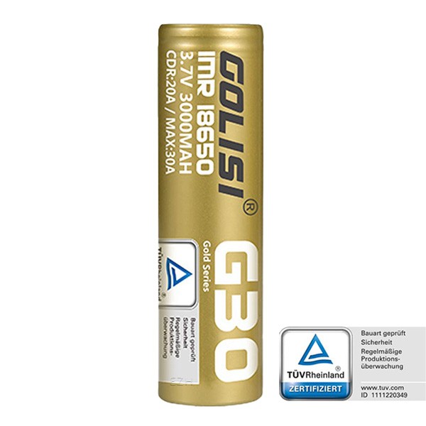 Golisi G30 18650 30A 3000mAh Akku