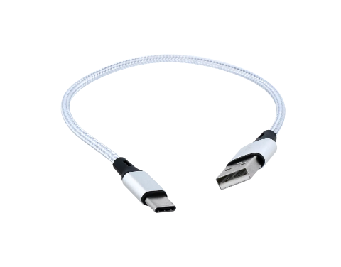 USB-C Ladekabel 0,5m silber